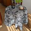Toalha de mesa jacquard estilo americano vintage algodão e linho tecido de mesa de jantar pintura a óleo monet leve luxo avançado sentido mesa de centro toalha de mesa redonda