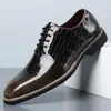 Superventas de Amazon Transfronterizo Tallas Grandes Zapatos de Piel para Hombre Punta Fina Casual de Negocios Slip-on Formales Zapatos para Hombre 660127