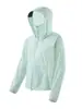 Chaqueta de sol con capucha estilo montaña para mujer, ropa para exteriores de secado rápido, cortavientos y protección UV, chaqueta ligera y transpirable para la piel