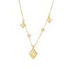 Plata de Ley S925 Nueva Llegada Collar Hexagonal de Diamante para Mujer Estrellas Centelleantes Estilo INS Diseño de Lujo Ligero Color Plateado Dorado Chapado Conservación del Color
