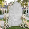 Cortina de arco plisado de spandex nueva transfronteriza cortina de gasa de boda decoración de fondo para celebración de boda al aire libre arreglo de fiesta