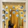 Nubes decoración creativa para habitación infantil puertas y ventanas entrada dormitorio de estudiante cortina de cuentas cortina colgante corazón de niña lindo
