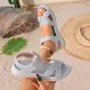 Nuevo Modelo de Verano 2026: Sandalias de Playa Tejidas Suaves con Velcro para Mujer, Talla Única
