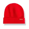 Nueva colección de otoño e invierno: Gorro de punto para mujer, liso, versátil, cálido y grueso, con copa redonda