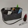 Bolsa interior de fieltro transfronteriza, bolsa de maquillaje de fieltro, bolsa de viaje para mamá con cremallera y múltiples compartimentos, bolsa de almacenamiento de cosméticos multifuncional