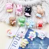 Mini Colección de Animales Pegamento de Resina Crema Accesorios DIY Funda de Teléfono Móvil Zapato con Agujero Pasador de Pelo Parche Lote