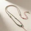 Corda de Corda de Juta Tecida à Mão Pura para Pingente de Jade, Colar com Corda para Pingente de Jade, Corrente para Clavícula com Fivela da Paz de Jade Hetian