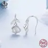 Ganchos de Oreja de Lirio de Calas con Diseño Elegante de Aifula Pendientes Versátiles Plata de Ley S925 Pendientes de Moda Joyería al por Mayor para Mujeres