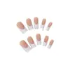 Unhas Usáveis Clássicas Estilo Francês Mais Vendidas Transfronteiriças, Adesivos de Unhas Postiças de Cor Sólida, Unhas Pré-Fabricadas Usáveis, Atacado de Fábrica