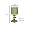 Venta al por mayor transfronteriza Vidrio de espíritu repujado retro Vidrio colorido Copa de vino blanco Copa de boda Copa de vino engrosada 0.05kg Copa