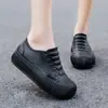 Botas de Lluvia Ocultas para Mujer que Aumentan la Altura, Corte Bajo, Impermeables, Antideslizantes, Suela Gruesa, Zapatos de Goma para Estudiantes, Botas de Lluvia para Mujer para Lavar Platos en la Cocina, Transfronterizo