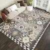 Alfombra de Estilo Étnico Vintage para Sala de Estar Hogar Alfombra Persa Estilo Americano para Sala de Estar Alfombra para Mesa de Café Dormitorio Alfombra de Área Grande Completa