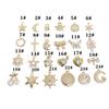 Pacote de ouro 14K micro incrustado zircão pingente acessórios Coreano estrela arco pulseira pingente diy handmade brinco material