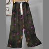Pantalones de Pijama de Algodón Finos de Verano para Mujer con Estampado de Dibujos Animados, Pantalones de Pierna Ancha para Mujeres Embarazadas, Tallas Grandes, Adecuados para Usar Afuera, Pantalones Largos de Algodón, Exportación