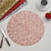 Novo Descanso de Mesa Criativo com Padrão Redondo Vazado Estampado a Quente Tapete de Mesa Isolado para Prato Estilo Simples de Luxo Tapete Decorativo para Restaurante