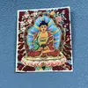 Pintura Thangka Benmingfo del zodíaco chino hecha a mano en lienzo color cinabrio. Pintura Thangka pintada a mano a medias. Lienzo especial Core.
