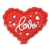 Zuecos Creativos de la Nueva Serie de San Valentín Hebillas Decorativas Lindas Flores de Dibujos Animados para Zapatos Accesorios DIY Hebillas para Zapatos de Caucho Suave de PVC