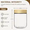 Amazon Transfronterizo Cocina Hogar Botella a Prueba de Humedad Snacks de Fruta Seca Almacenamiento Sellado Frasco de Almacenamiento Vidrio Grano Tapa de Madera de Bambú