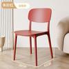 Silla de plástico para comedor, con respaldo, pequeña, gruesa, sencilla, para uso doméstico, para alquiler comercial, restaurante y oficina.