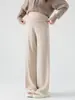 Pantalones de Maternidad 2026 Otoño e Invierno Estilo Nuevo, Sueltos y Versátiles, Caída Suave, Sin Soporte Abdominal, Pantalones de Pierna Ancha Suaves para Mujeres Embarazadas