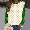 Amazon AliExpress transfronterizo nuevo para damas estampado 3D manga larga jersey cuello redondo chalecos fabricantes suministro