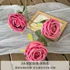 Flor artificial serie Rosa Roja, flor falsa para boda, flor de seda, flor hecha a mano, fondo para salón de bodas, pared de flores, arreglo floral, decoración, hortensia