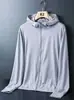 Roupa de Proteção Solar de Malha para Uso Externo no Verão 2026 para Homens, Secagem Rápida, Fina, Casual, Esportiva, Respirável, Roupa com Capuz para Proteção Solar para Homens