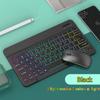 Adecuado para Apple Touchpad, Samsung, Huawei, Xiaomi Tablet, Teclado Bluetooth, Teclado y Ratón con Retroiluminación RGB de 10 Colores