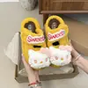 2026 Nuevos Zapatos de Invierno de Peluche para Interiores Gato Pantuflas de Algodón para Niñas con Suelas Gruesas y Cálido Diseño de Dibujos Animados