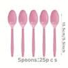 En Stock Encaje Borde Rosa Fiesta de Cumpleaños Platos de Papel Vajilla Desechable Platos de Papel Vasos de Papel Servilletas de Papel Cuchillo Tenedor Cuchara Suministros