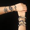 Explosiones transfronterizas nicho moda lujo metal viento forma de gota geométrico liso tamaño cruz pulsera joyería al por mayor