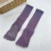 Calcetines Especiales para Yoga Pilates Cortos Transpirables Antideslizantes de Cinco Dedos Verano Sin Talón Calcetines Profesionales Deportivos de Fitness para Piso
