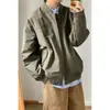 Chaqueta de aviador con cuello de béisbol de marca moderna japonesa para hombre y mujer, nueva para primavera y otoño, holgada, para exteriores, color liso, funcional, chaqueta de trabajo