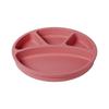 Plato de Cena de Silicona para Bebé Infantil con Ventosa Grado Alimenticio Resistente a Altas Temperaturas Anticaídas Plato Dividido Logo Impreso Vajilla de Silicona