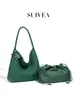 Bolso de Hombro Grande de Estilo Coreano para Mujer, Bolso de Hombro de Moda para Viajar, Bolso Tote Retro Tejido, Bolso Cubo Casual para Madre e Hija
