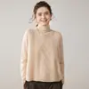 Chaleco de Cachemira Estilo Nuevo 2026 para Mujer, Cuello Redondo, Corte Holgado, Estilo Corto, Abertura, Chaleco de Punto Liso