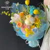 Série de organza de amor-perfeito de sete cores material de embrulho de flor DIY organza de alta transparência material de embrulho de flor suprimentos de embalagem de arte floral