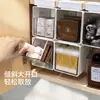 Caja de Almacenamiento con Cajón de Montaje en Pared Organizador de Bastoncillos de Algodón para Cosméticos de Baño Gabinete Espejo Debajo Caja de Almacenamiento Apilable sin Perforaciones