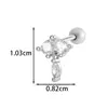 Hensen Moda Fashionável Estilo Coreano Outono e Inverno Unhas de Osso da Orelha Rombus Cravejadas de Diamante Piercing de Cartilagem Rosqueado Unhas de Osso da Orelha