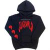 Sudadera con capucha Juice WRLD Sudadera con capucha J-Wrld Diseño 999 Sudadera con capucha negra con mangas