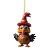 Colgante de pavo para Año Nuevo Transfronterizo Colgante para Árbol de Navidad Colgante para Coche Decoración de Árbol de Navidad Asiento Trasero del Coche