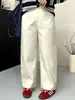 Calça casual feminina reta plus size para o trabalho, coleção outono 2026, calça cropped ampla e versátil para mulheres plus size, modelo NK1310