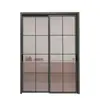 Puerta corredera de partición para cocina y sala de estar con certificación CE, estructura resistente a impactos, puerta corredera de tres enlaces para cocina, puerta de celosía estilo japonés
