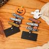 Suprimentos decorativos transfronteiriços para novos festivais de fantasmas Halloween Letras de abóbora Enfeites de madeira Enfeites de mesa fantasma em forma de árvore
