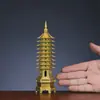Torre Wenchang Seiko de Latón Puro Decoración de Bendición China Adornos para el Hogar Sala de Estar Oficina Estudio de Estudiante Dormitorio
