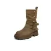Dr Estilo Británico Suela Gruesa Retro. Botas Martens Mujer 2026 Nuevo Verano Otoño Merade Botas Cortas de Media Caña Estilo Vaquero Occidental