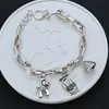 Pulseira Cruzada Popular Europeia e Americana Transfronteiriça com Zircônia Preta para Mulheres Pulseira Flor de Íris Retro Hip-Hop Dropshipping