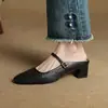 Pantuflas de Verano Cerradas para Mujer, Suela Suave de Piel Genuina, Disponibles en Varios Tamaños, Nuevas Sandalias Slip-On de Punta Cuadrada