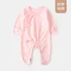 Mameluco para Bebé con Cubre Manos y Pies, Tipo Recién Nacido de Algodón Puro sin Costuras para las Cuatro Estaciones Ropa de Casa, Ropa de Monje para Recién Nacido