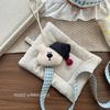 Nuevo estilo coreano tela de dibujos animados 3D relleno de algodón lindo cuadros bolsa de almacenamiento para pinzas de pelo adorno de decoración para habitación infantil